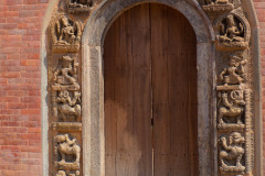 Mul Chowk gateway showing arched  stone  surround of door before